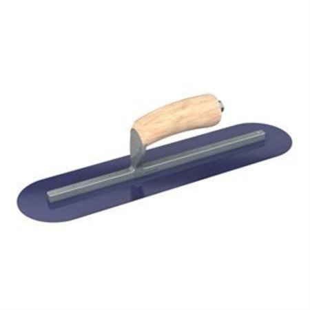 STEEL CITY TROWELS BY BON Bon 66-152 Finish Trowel, Round, Blue Steel, 16 X 4, Wood 66-152